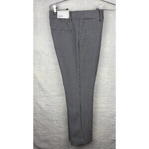 Ann Taylor Houndstooth Ankle Pants Womens Sz 6P Devin Fit Petite Work Casual